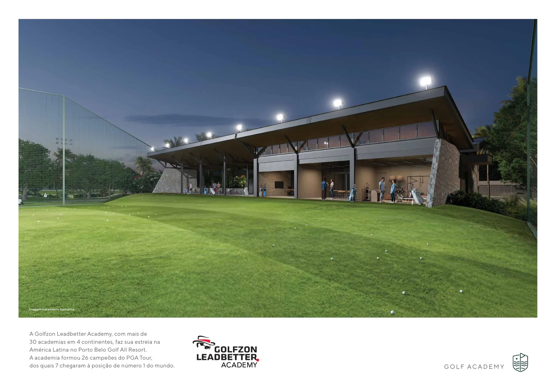 Golf Academy do All Resort com campo de treino